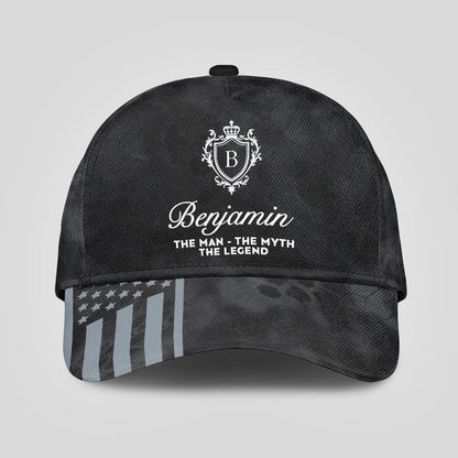 The Man The Myth The Legend America Black Camo Cap BENJAMIN 13K1 C173PF