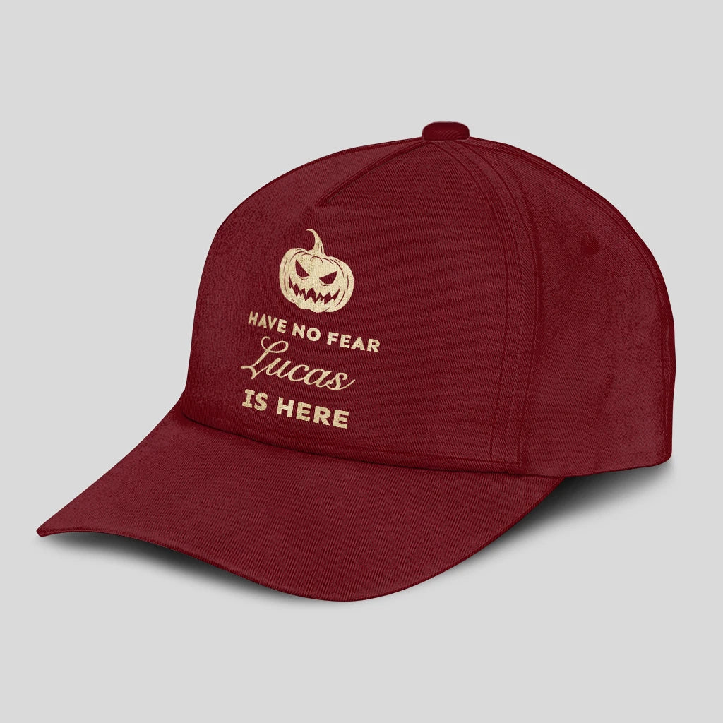 Have No Fear Your Name Is Here Halloween Pumpkin Burgundy LUCAS 13K1 C163PF