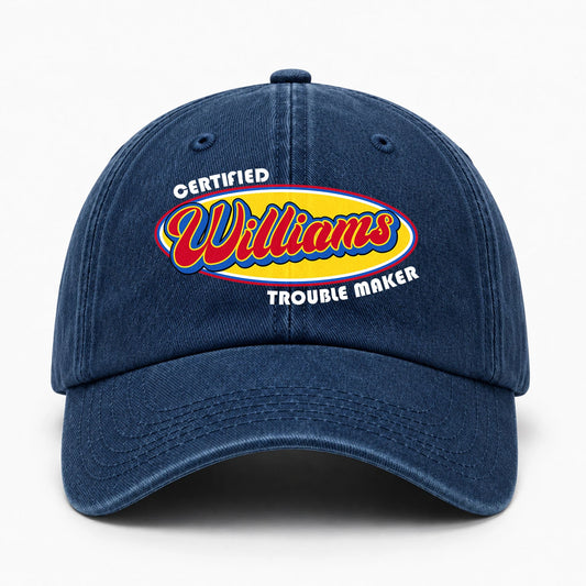 Certified Your Name Trouble Maker Washed Cap WILLIAMS 13K1 C73PF