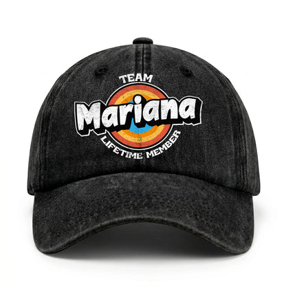 Team Your Name Lifetime Member Logo Cap MARIANA 13K1 C66PF