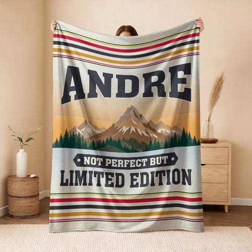 Not Perfect But Limited Edition Vintage Mountain Fleece Blanket ANDRE 13K1 BK45