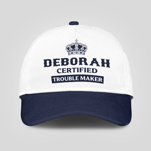 Certified Your Name Trouble Maker Washed Cap DEBORAH 13K1 C148PF