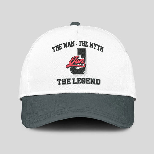 The Man The Myth The Legend Custom Initial Letter And Name Cap JON 13K1 C38PF