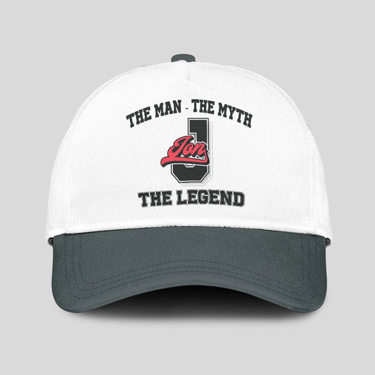 The Man The Myth The Legend Custom Initial Letter And Name Cap JON 13K1 C38PF
