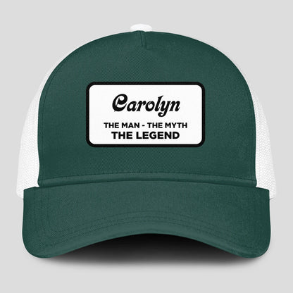 The Man The Myth The Legend Green And White Mesh Cap CAROLYN 13K1 C198PF