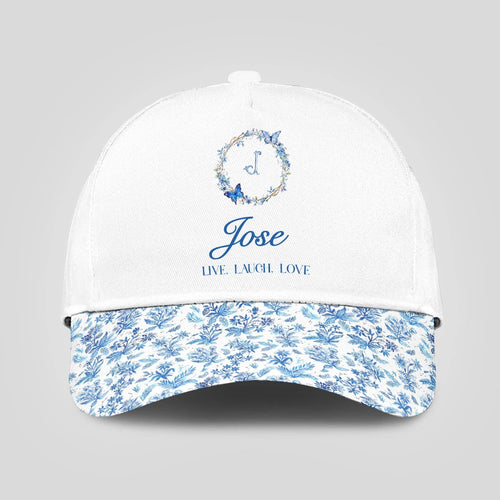 Live Laugh Love Blue Flowers Cap JOSE 13K1 C50PF