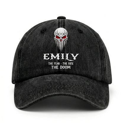 Your Name The Fear The Fate The Doom Skull Washed Cap EMILY 13K1 C98PF