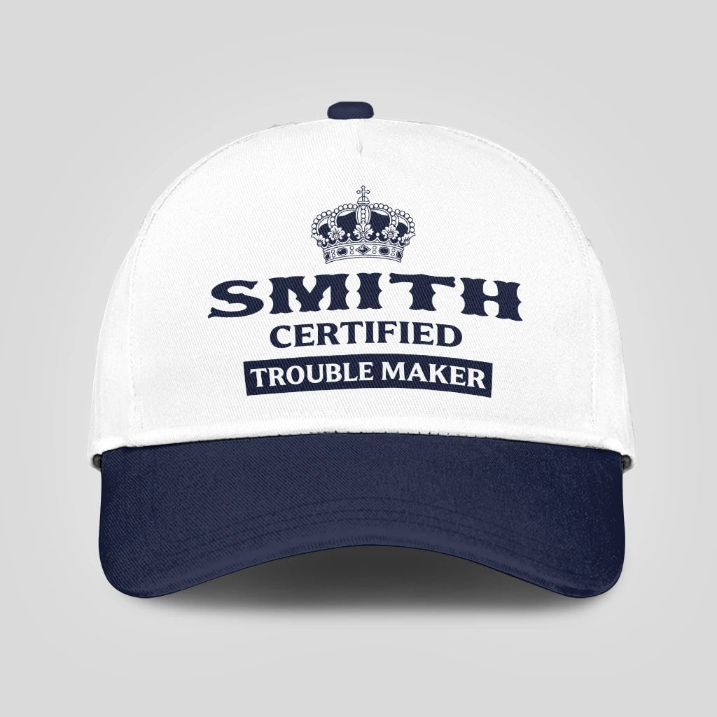 Certified Your Name Trouble Maker Washed Cap SMITH 13K1 C148PF