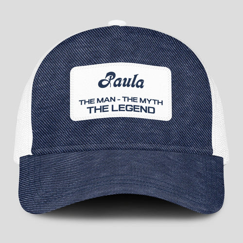 The Man The Myth The Legend Blue Denim Mesh Cap PAULA 13K1 C194PF