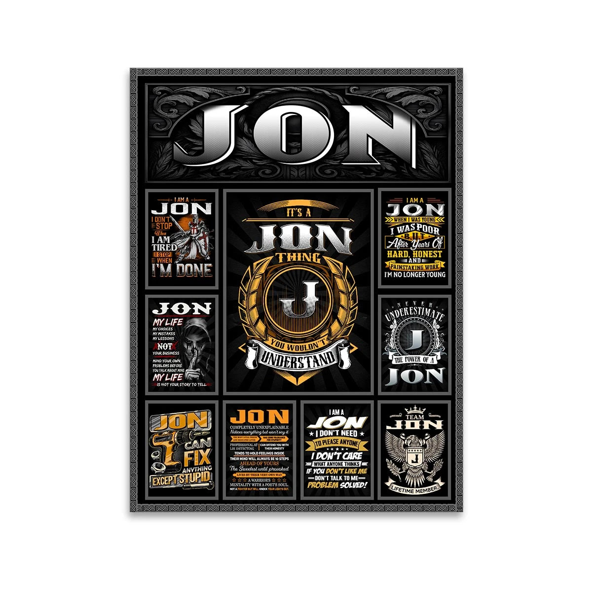 JON Personalized Sponge Floor Mat – Custom Printed Home Decor 13K1-AR2