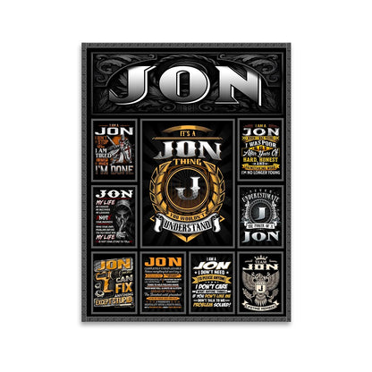 JON Personalized Sponge Floor Mat – Custom Printed Home Decor 13K1-AR2