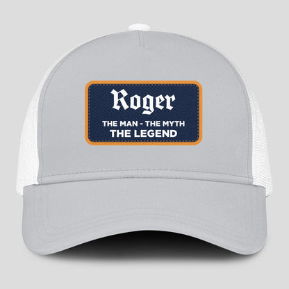 The Man The Myth The Legend Gray Mesh Cap ROGER 13K1 C204PF