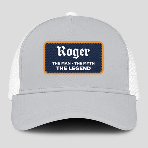 The Man The Myth The Legend Gray Mesh Cap ROGER 13K1 C204PF