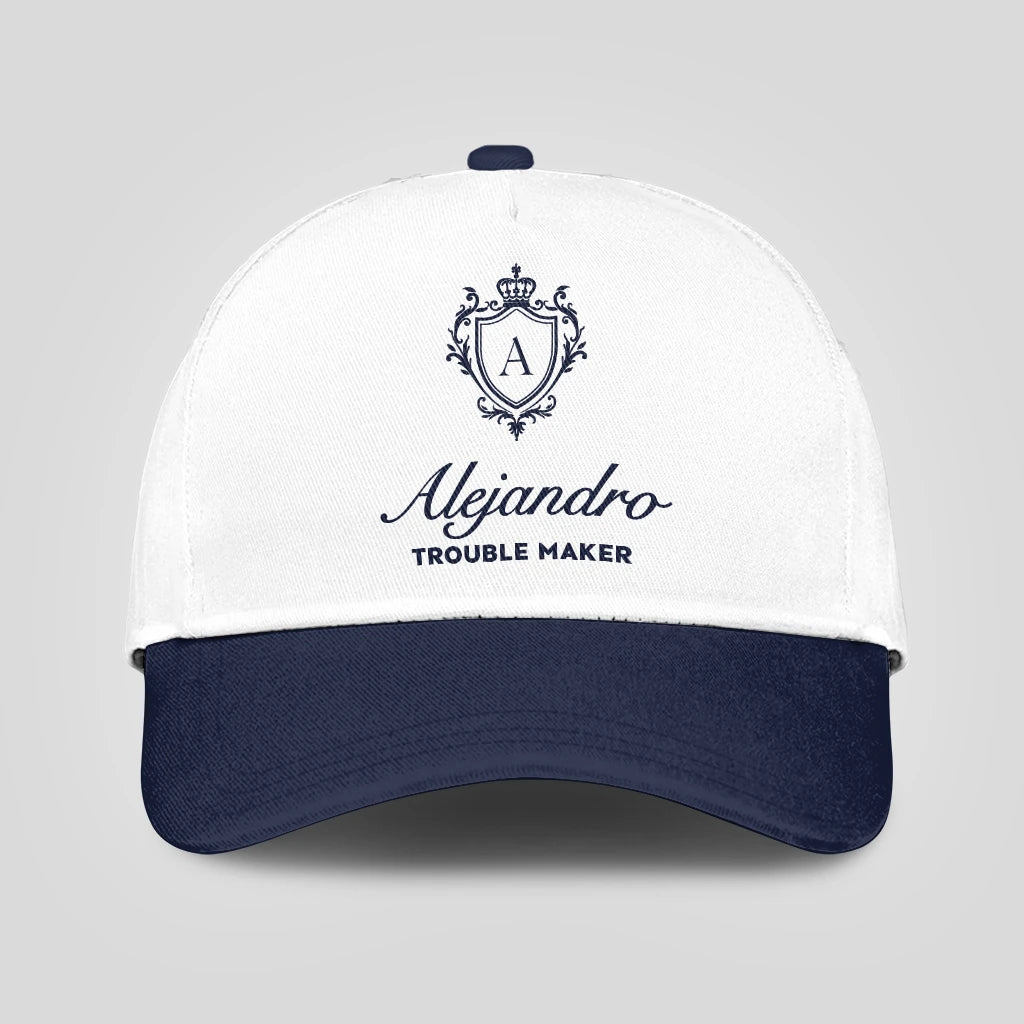 Trouble Maker Funny Blue And White Cap ALEJANDRO 13K1 C152PF