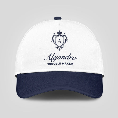 Trouble Maker Funny Blue And White Cap ALEJANDRO 13K1 C152PF