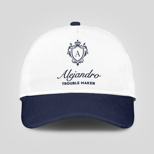 Trouble Maker Funny Blue And White Cap ALEJANDRO 13K1 C152PF