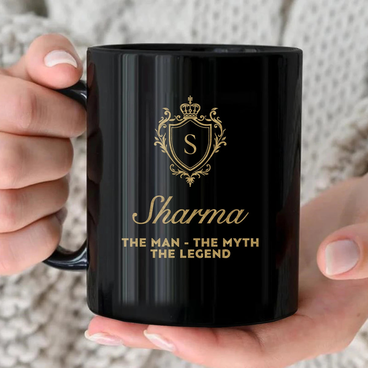 The Man The Myth The Legend Blue Crest Mug SHARMA 13K1 MG02