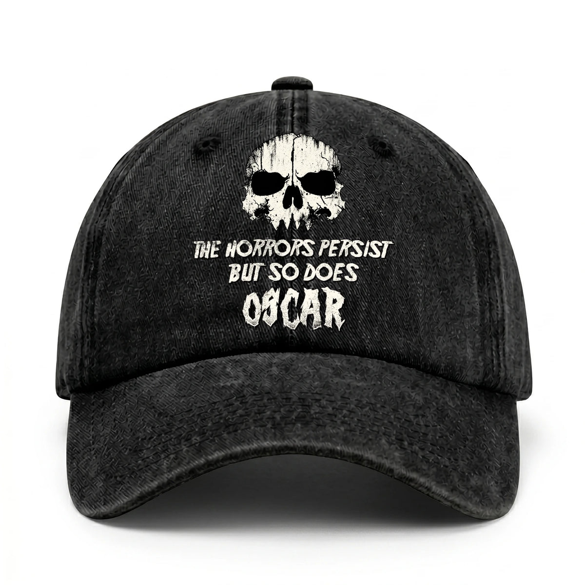 The Horrors Persist But So Does Your Name Cool Skull Washed Cap OSCAR 13K1 C134PF