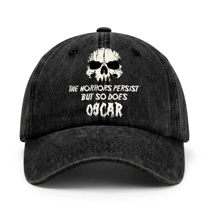The Horrors Persist But So Does Your Name Cool Skull Washed Cap OSCAR 13K1 C134PF