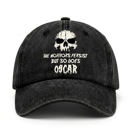 The Horrors Persist But So Does Your Name Cool Skull Washed Cap OSCAR 13K1 C134PF