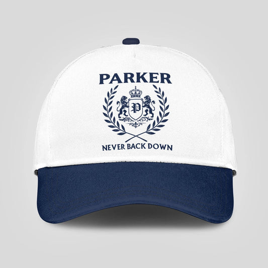 Never Back Down Blue And White Cap PARKER 13K1 C59PF