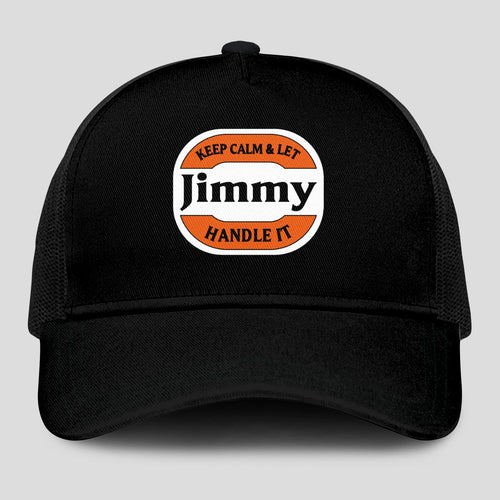 Keep Calm & Let Your Name Handle It Black Mesh Cap JIMMY 13K1 C199PF