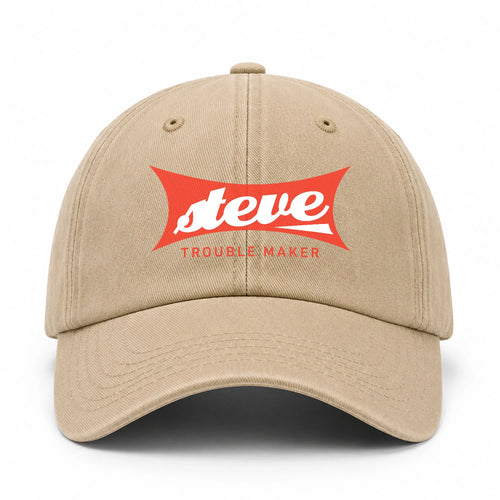 Trouble Maker Red Logo Washed Cap STEVE 13K1 C78PF