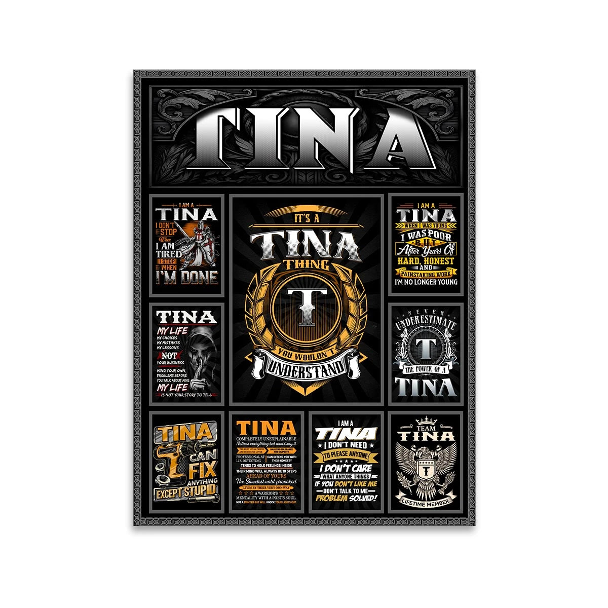 TINA Personalized Sponge Floor Mat – Custom Printed Home Decor 13K1-AR2
