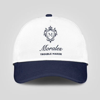 Trouble Maker Funny Blue And White Cap MORALES 13K1 C152PF