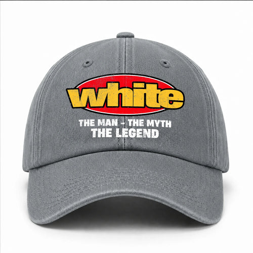 The Man The Myth The Legend Vintage Logo Washed Cap WHITE 13K1 C162PF