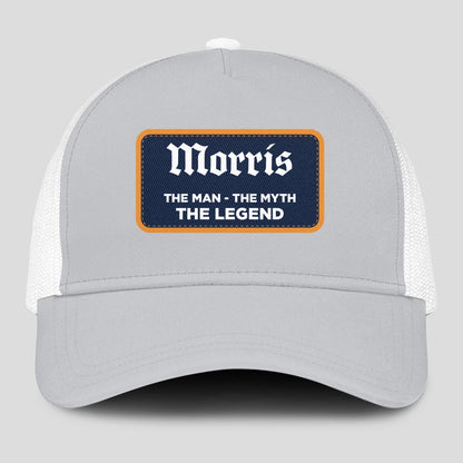 The Man The Myth The Legend Gray Mesh Cap MORRIS 13K1 C204PF