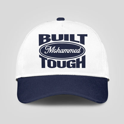 Built Your Name Tough Slogan Blue And White Cap MOHAMMED 13K1 C95PF