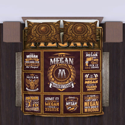 MEGAN Limited Edition Personalized Bedding Set 13K1-BS3
