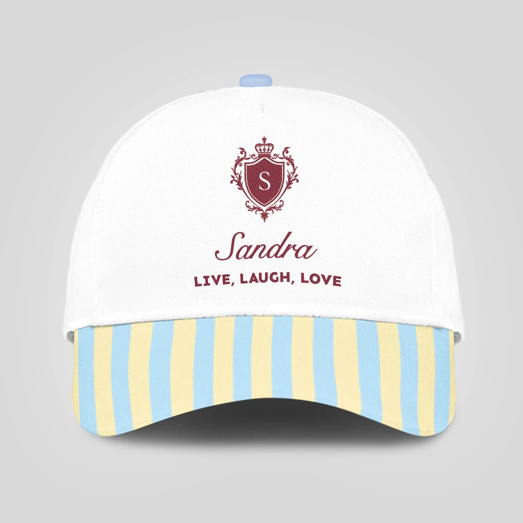 Live Laugh Love Blue And Yellow Luxury Cap SANDRA 13K1 C121PF