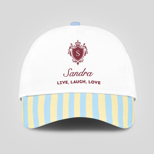 Live Laugh Love Blue And Yellow Luxury Cap SANDRA 13K1 C121PF