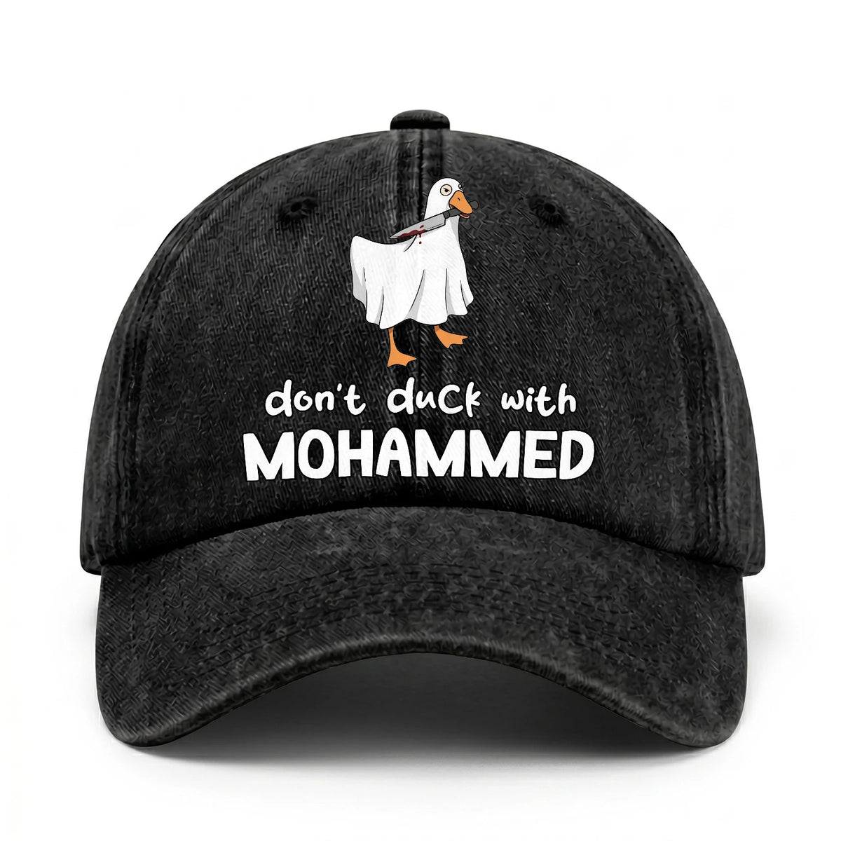 Don't Duck With Your Name Funny Washed Cap MOHAMMED 13K1 C129PF