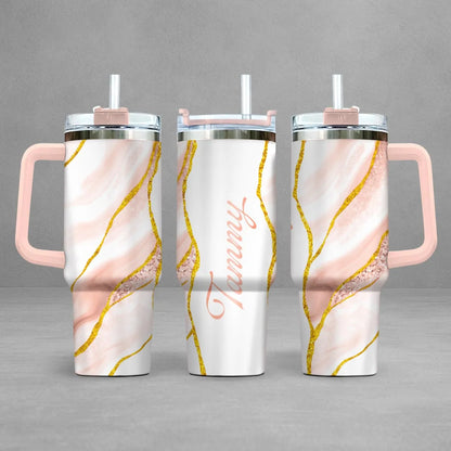 TAMMY 40oz Personalized Tumbler Cup with Straw | Custom Stainless Steel Mug 13K1-TB1