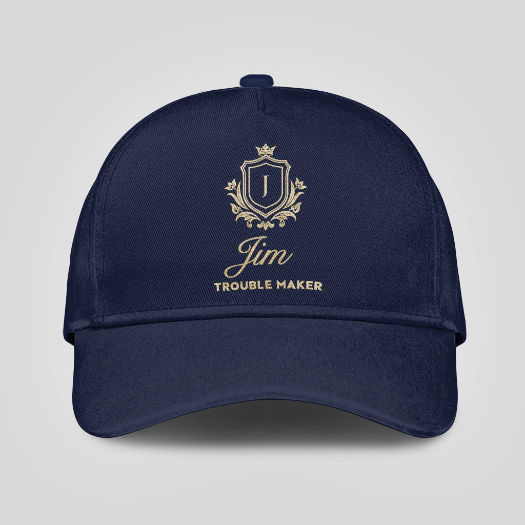 Trouble Maker Golden Logo Navy Cap JIM 13K1 C155PF