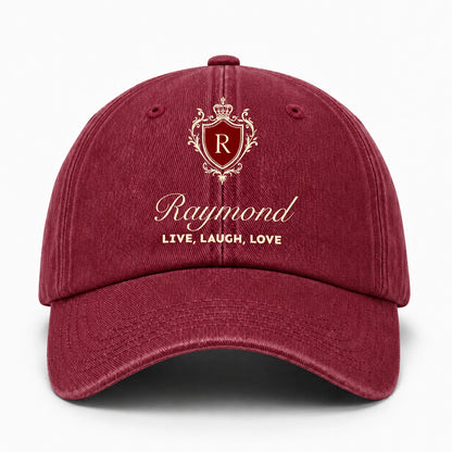 Live Laugh Love Elegant Burgundy Washed Cap RAYMOND 13K1 C89PF
