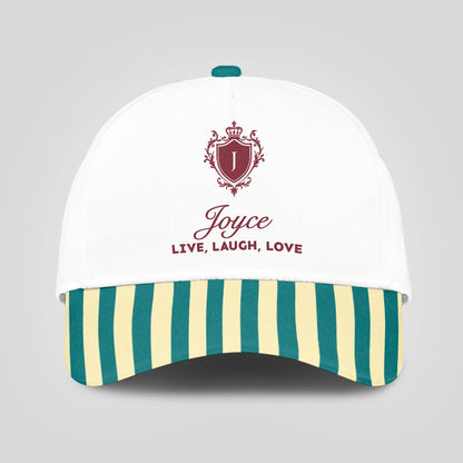 Live Laugh Love Green And Yellow Royal Cap JOYCE 13K1 C122PF