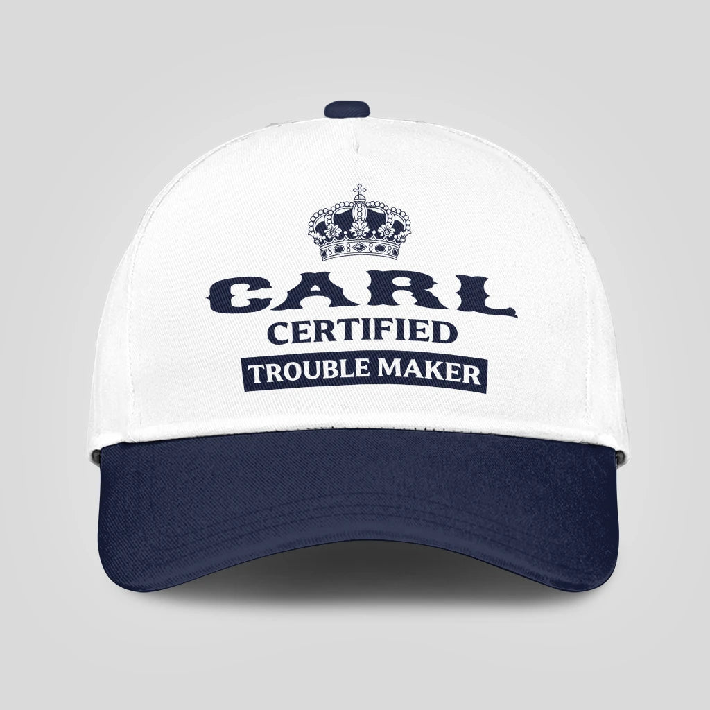Certified Your Name Trouble Maker Washed Cap CARL 13K1 C148PF