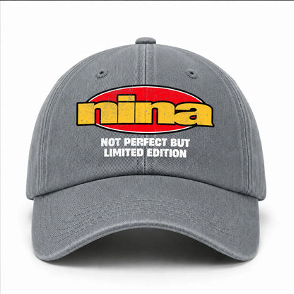 Your Name Not Perfect But Limited Edition Red Logo Washed Cap NINA 13K1 C84PF