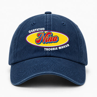 Certified Your Name Trouble Maker Washed Cap NINA 13K1 C73PF