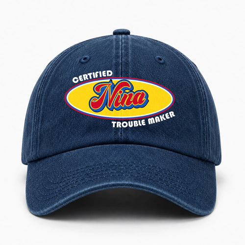 Certified Your Name Trouble Maker Washed Cap NINA 13K1 C73PF