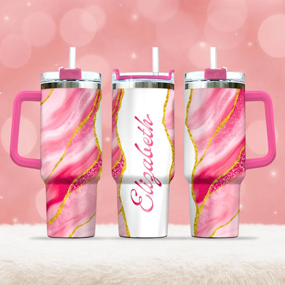 ELIZABETH 40oz Personalized Tumbler Cup with Straw | Custom Stainless Steel Mug 13K1-TB1