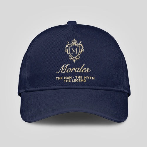 The Man The Myth The Legend Golden Navy Cap MORALES 13K1 C138PF