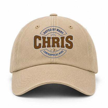 Hated By Many Confronted By None Washed Cap CHRIS 13K1 C36PF