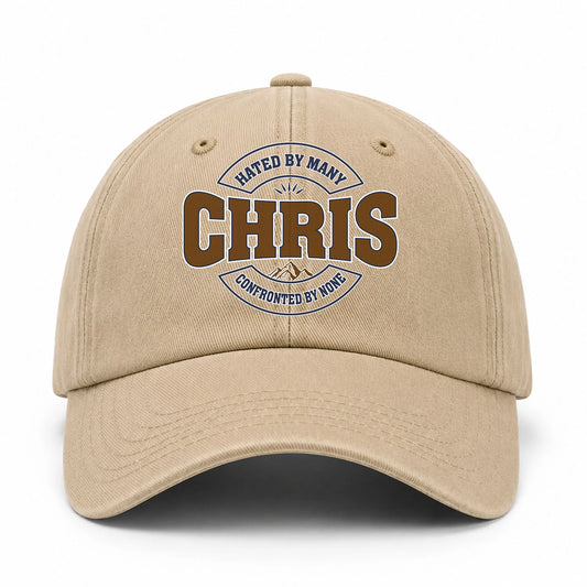 Hated By Many Confronted By None Washed Cap CHRIS 13K1 C36PF