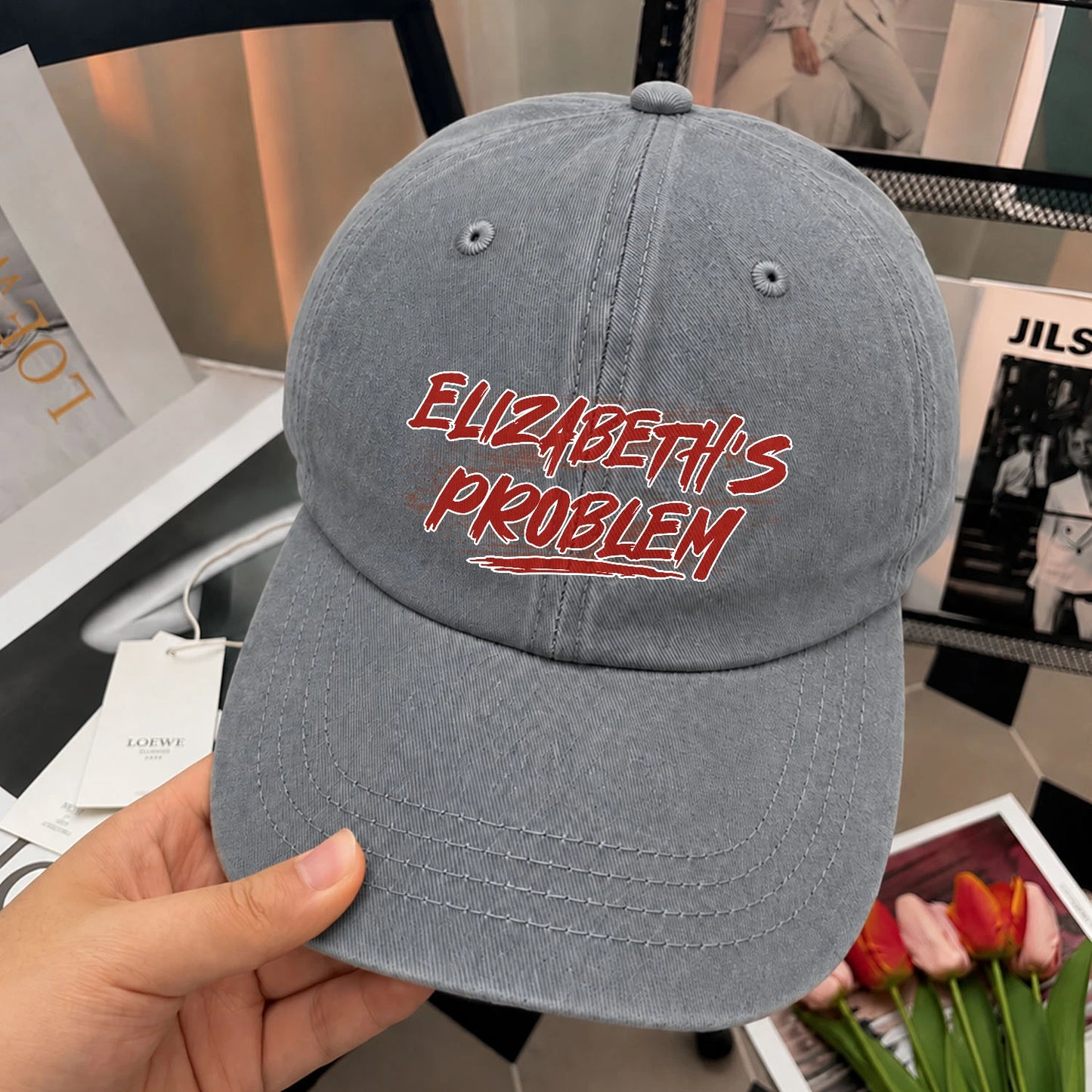 Someone's Problem Funny Washed Cap ELIZABETH 13K1 C80PF