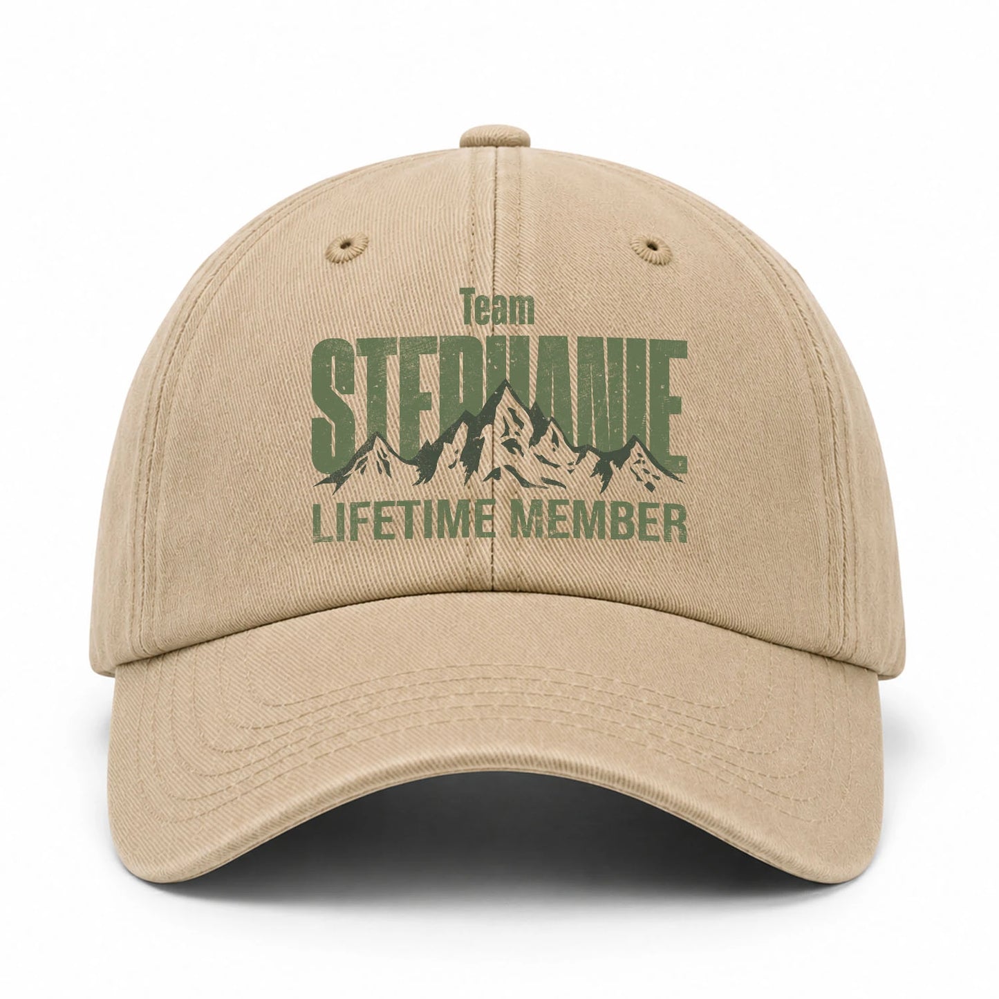 Team Your Name Lifetime Member Mountain Cap STEPHANIE 13K1 C58PF